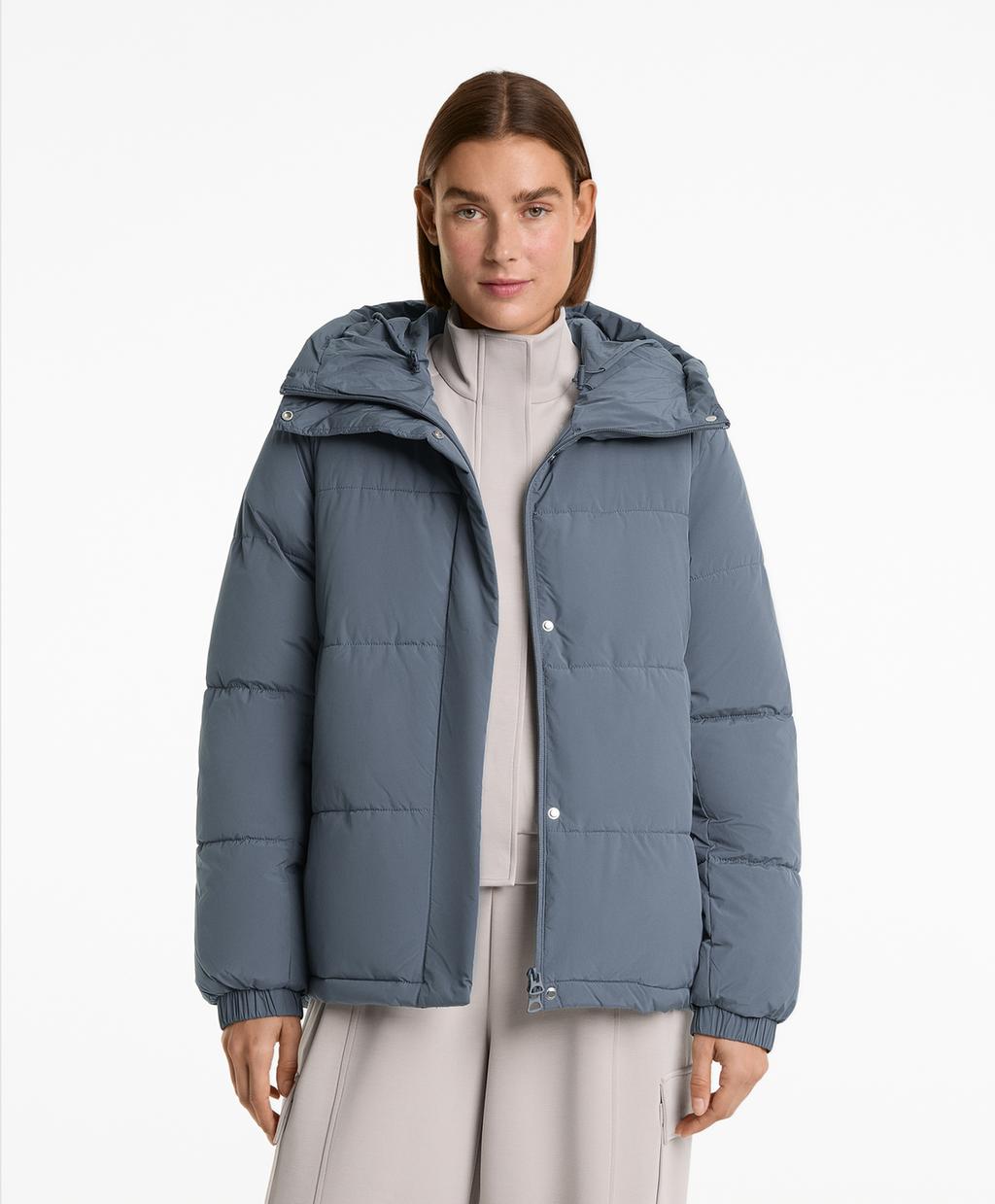 

Водоотталкивающая стеганая куртка Primaloft Oysho, цвет Mid-Blue