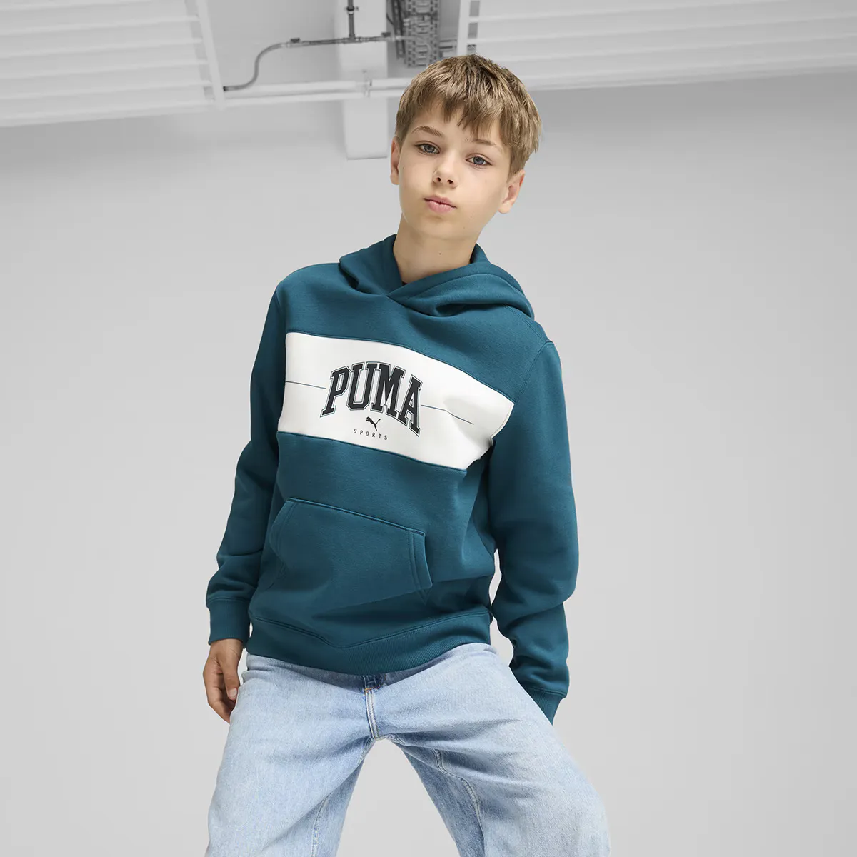 

Детская толстовка с капюшоном PUMA SQUAD FL B Puma, зеленый