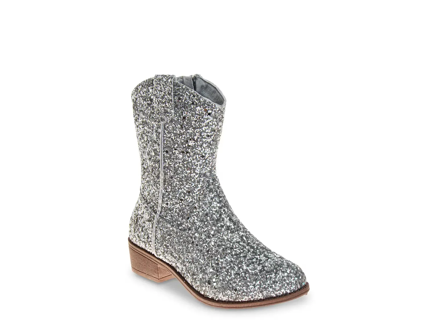 

Блестящие ковбойские сапоги - детские Kensie, Silver Metallic