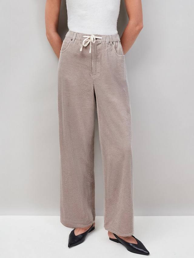 

Брюки из вельвета с кулиской на поясе Ro&Zo, Brown