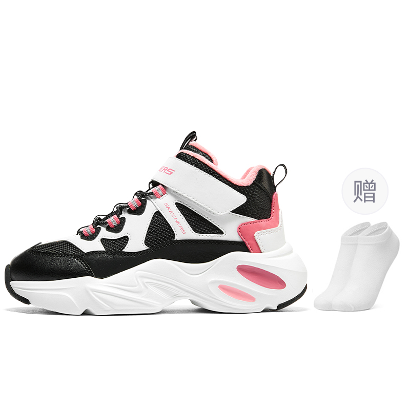 

Skechers Meteor Abrasion Resistant Thermal Mid top детские кроссовки для бега черный белый розовый Kids'