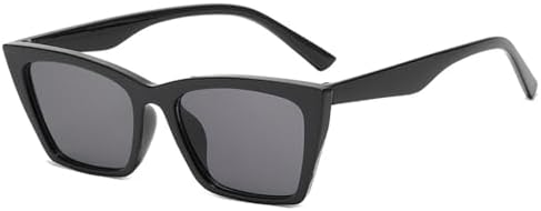 

Ретро-солнцезащитные очки для женщин "Кошачий глаз" в минималистичной оправе, классические черные, модные солнцезащитные очки для мужчин и женщин с защитой от УФ-излучения UV400 MTZJH, Black