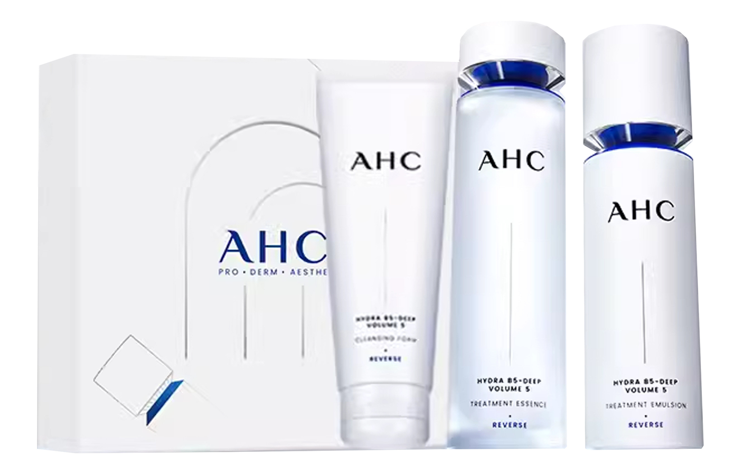 AHC Dewy Cleanser And Toner набор для ухода за кожей уменьшение морщин, подтяжка и увлажнение 130мл+100мл+100г A.H.C — фото 3