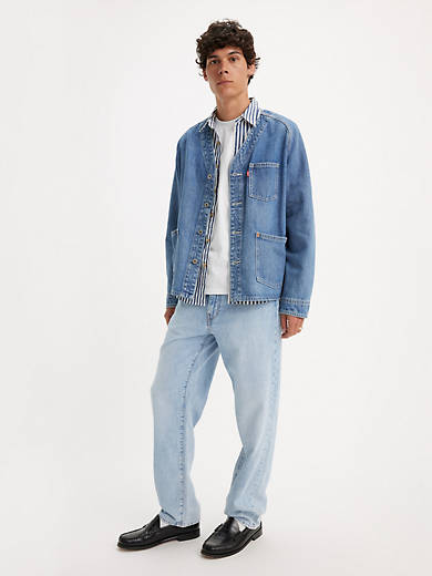 

568 Свободные мужские джинсы из льна и денима Levi's, цвет Varsity Academia Lightweight - Light Wash - Non-Stretch