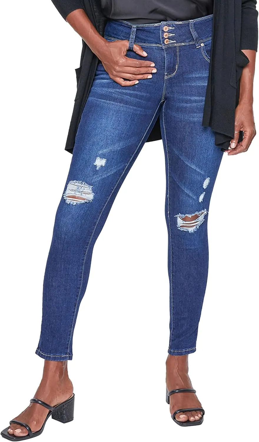 

Royalty for Me Women Wannabettabutt скинни джинсы с тремя пуговицами на щиколотке