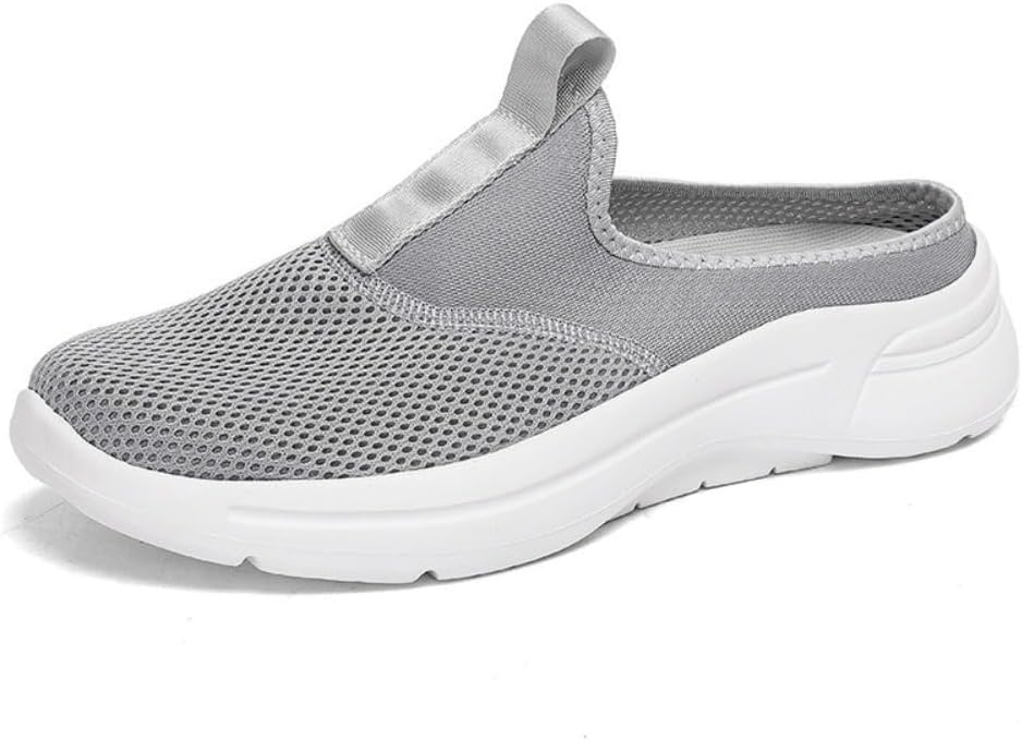 

Мужские теннисные туфли без задника, широкие мюли-кроссовки, домашние тапочки на платформе с поддержкой свода стопы, дышащие сетчатые, легкие повседневные шлепанцы для прогулок, офисные и деловые удобные обувь для спорта и тренажерного зала Geer...