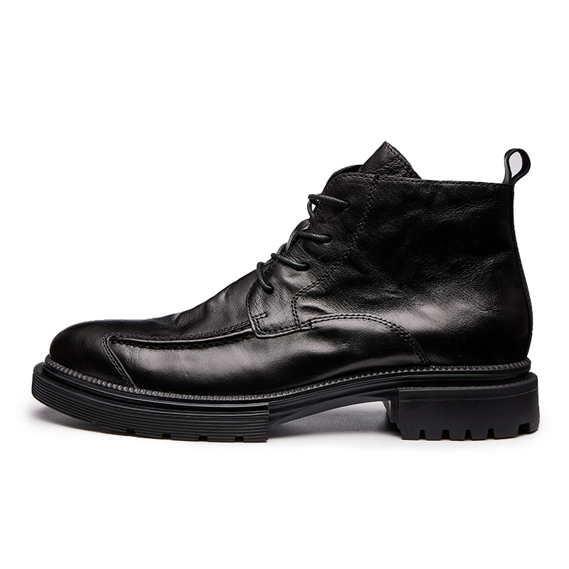 

LEYGMENLG Короткие мартинсы мужские с черной подкладкой из флиса, цвет Black Fleece-Lined