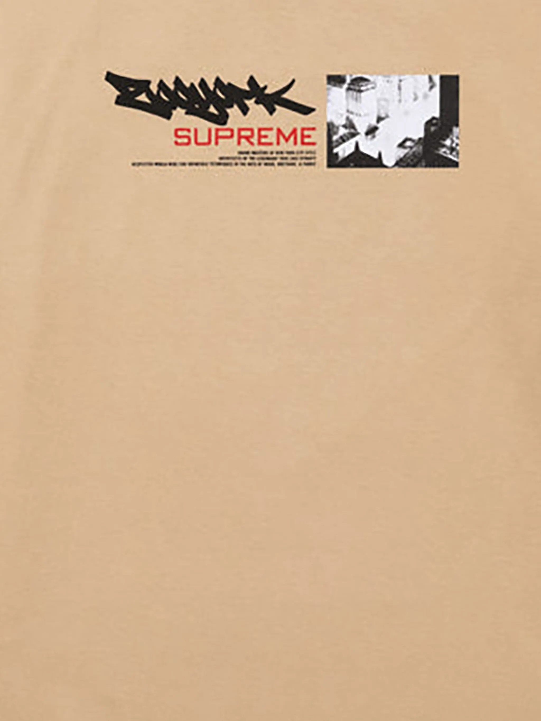 Футболка Zoo York Dynasty SS 25 Supreme, бежевый — фото 2