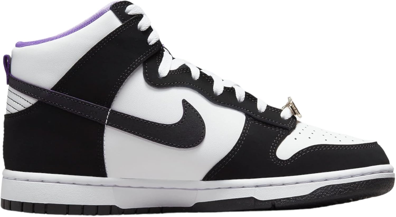 Кроссовки Nike Dunk High Black White (2021) Код модели: DD1399-105, Black White Actiongrape Black — фото 2