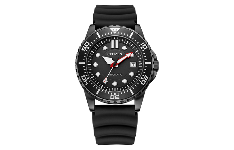 

CITIZEN Часы Mechanical Movement Rubber Strap Watch Men's Watch Black Dial NJ0125-11E, Black Dial