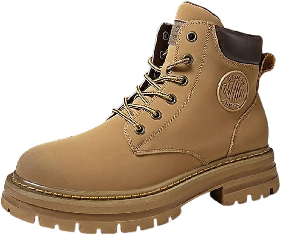 

Ботинки Lexamen с противоскользящей и проколоустойчивой подошвой, стальным носком, для мужчин, обеспечивающие комфорт на весь день, идеально подходят для строительства, желтый