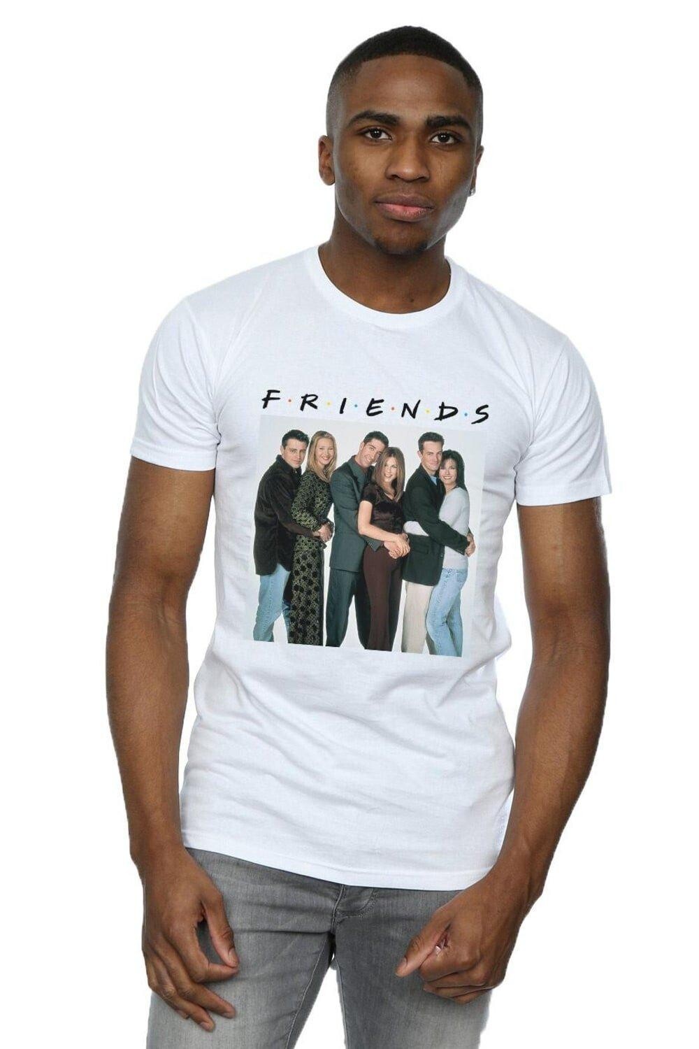 

Футболка с групповым фото «Объятия» Friends, белый