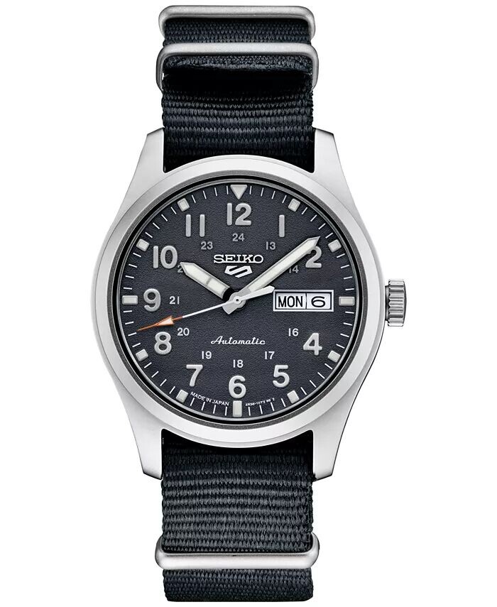 

Мужские автоматические часы 5 Sports серого цвета с нейлоновым ремешком, 43 мм Seiko