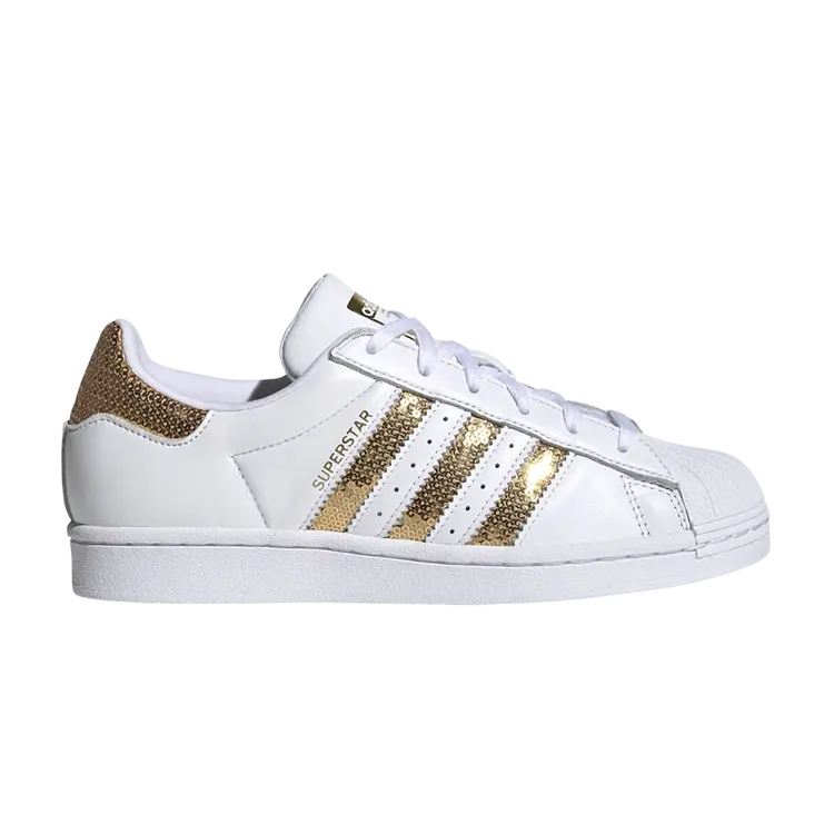 Кроссовки Adidas Wmns Superstar, белый/золотой