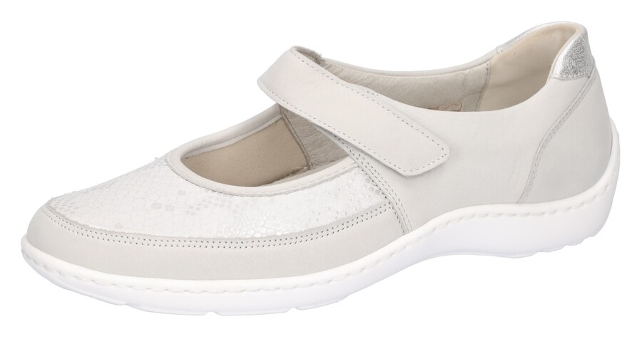 Балетки с ремешком WALDLÄUFER, natural white
