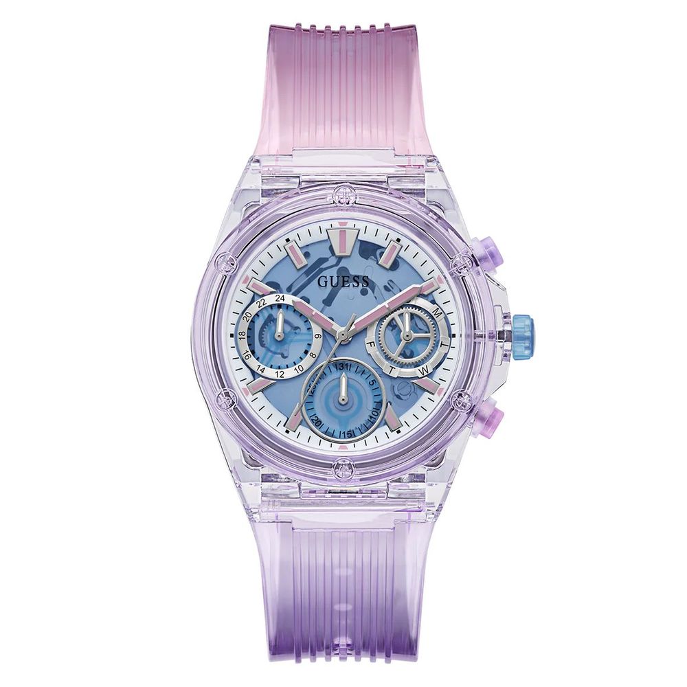 

Фиолетовые силиконовые часы Guess