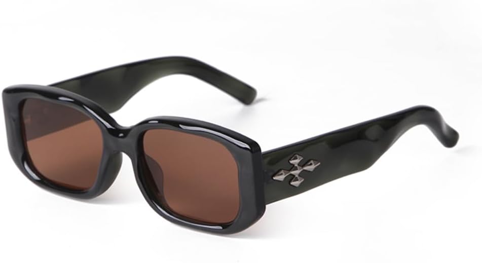 

Солнцезащитные очки прямоугольной формы для женщин с градиентными линзами и заклепками; солнцезащитные очки для мужчин и женщин с защитой от УФ-излучения UV400 HDUBFY, C5