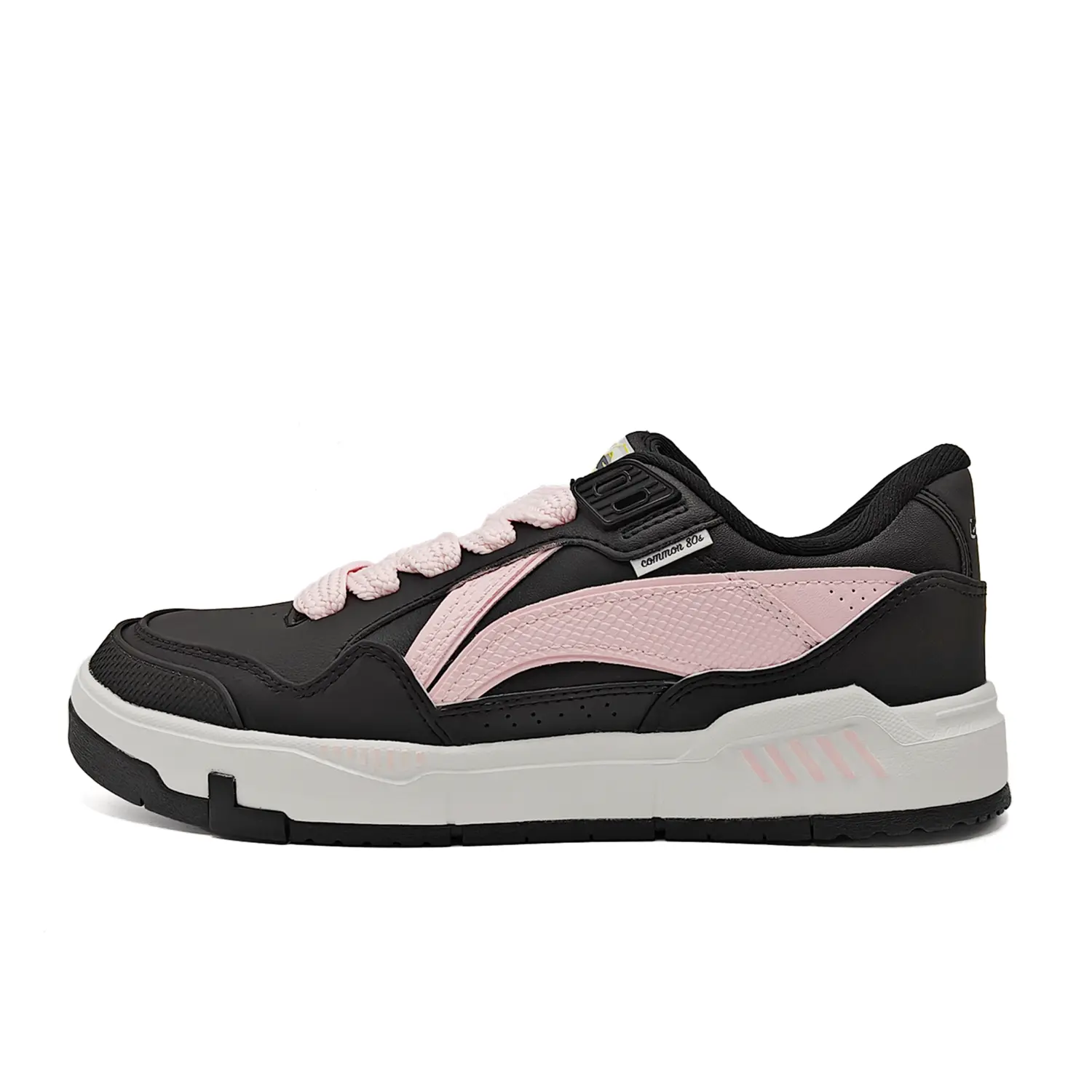 

LINING Кроссовки для скейтбординга Common 80s с противоскользящим и износостойким верхом, легкие, мужские, черно-розовые