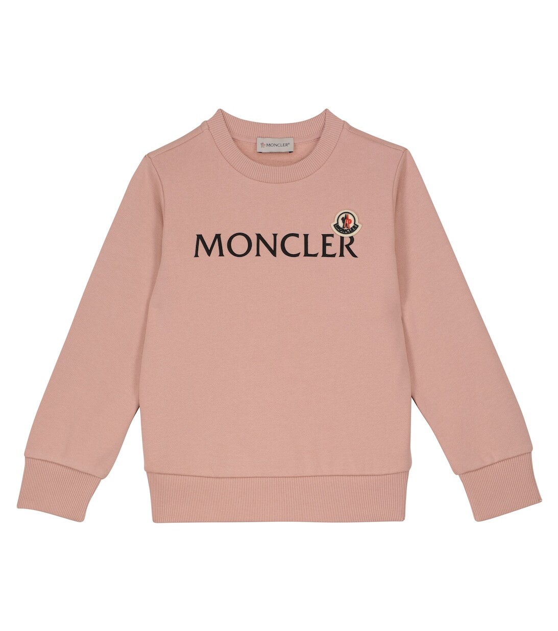 

Толстовка из хлопкового джерси с логотипом Moncler Enfant, розовый