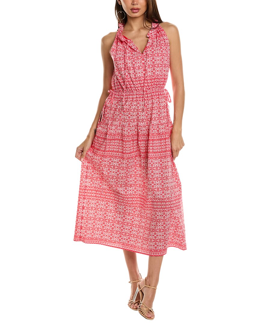 

Многоярусное платье Anne Klein, красный