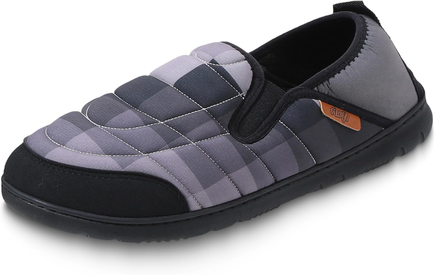 

Мужские тапочки AWFI на скользящей подошве, с технологией Coolmax, двухцветные, удобные тапочки с памятью формы, для дома и улицы, мужские домашние туфли-лоферы, походные тапочки, два стиля, Отвод влаги, Дышащие, черный/лиловый