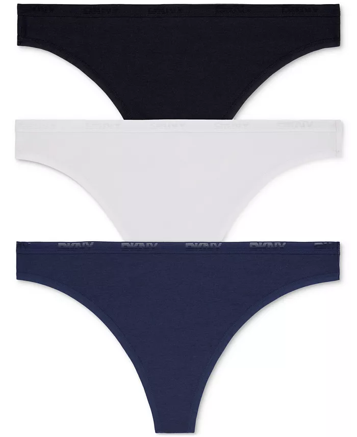 

Женские трусы-стринги из хлопка и модала, 3 шт. — DK8461P3 DKNY, мультиколор
