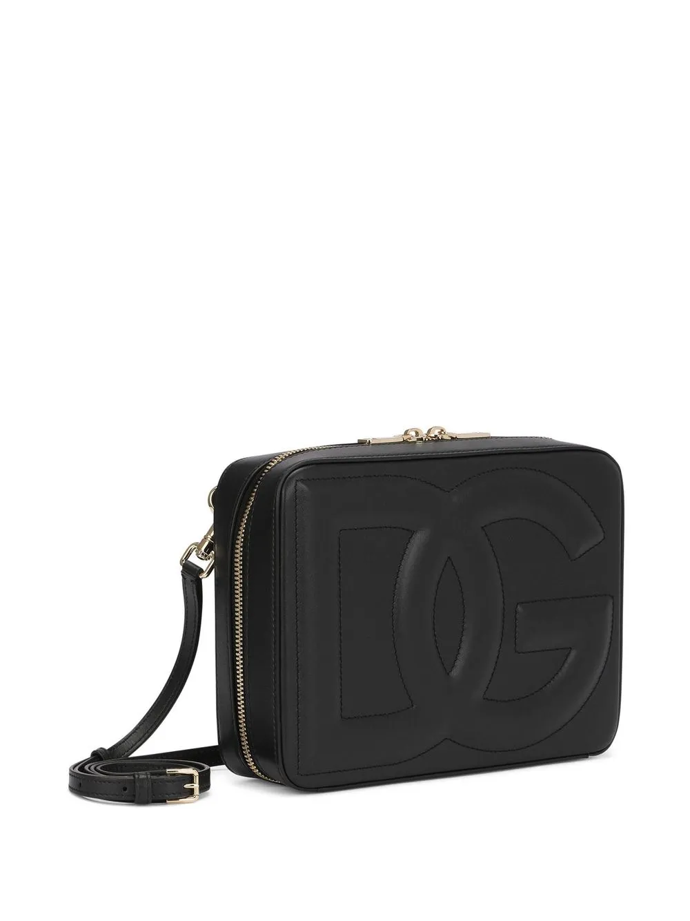 Каркасная сумка среднего размера с логотипом DG DOLCE & GABBANA, черный — фото 3