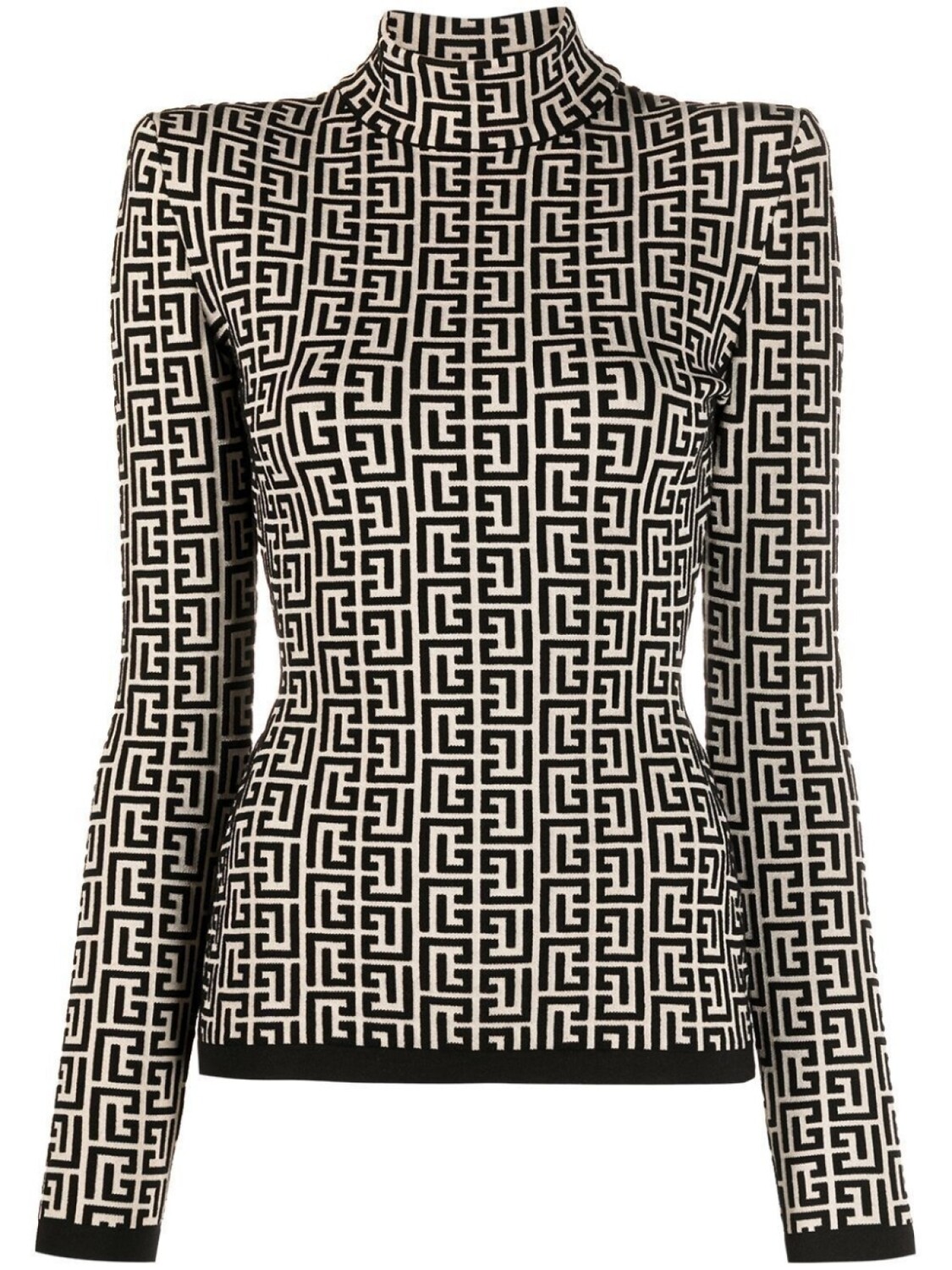 

Balmain жаккардовый топ с монограммой, черный