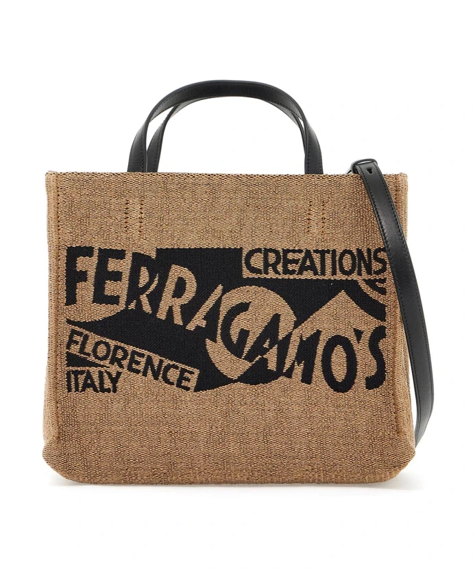 

Сумка Тоут Ikonic с логотипом Salvatore Ferragamo, бежевый