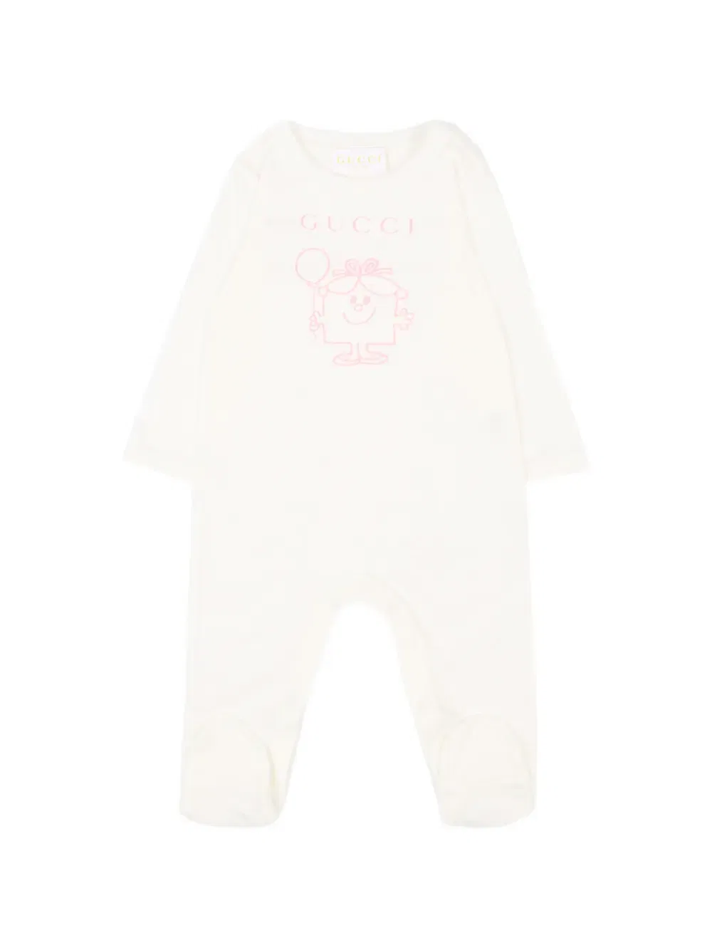 Графический детский комбинезон Gucci Kids, белый