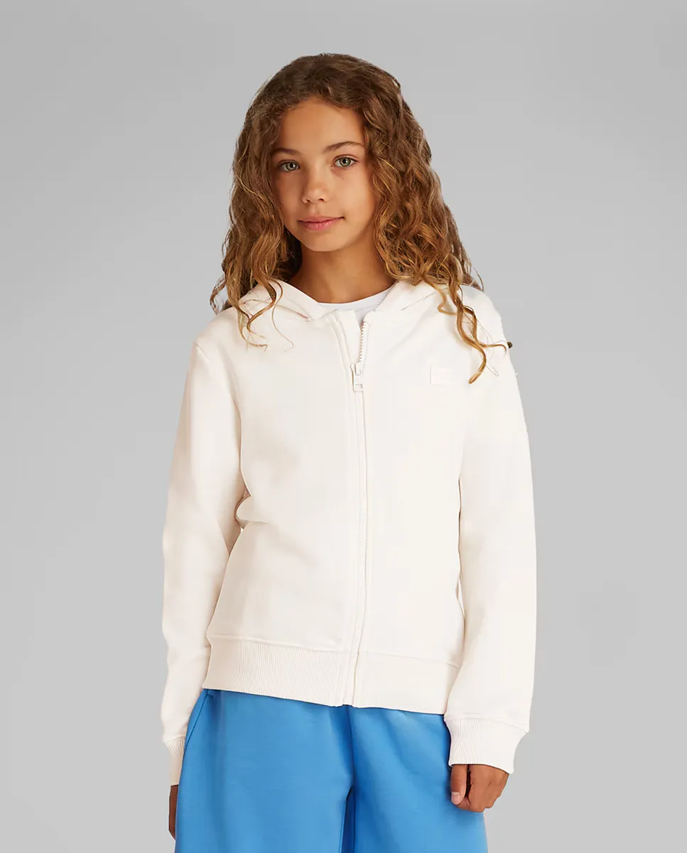 

Детская толстовка с капюшоном и молнией Calvin Klein, белый