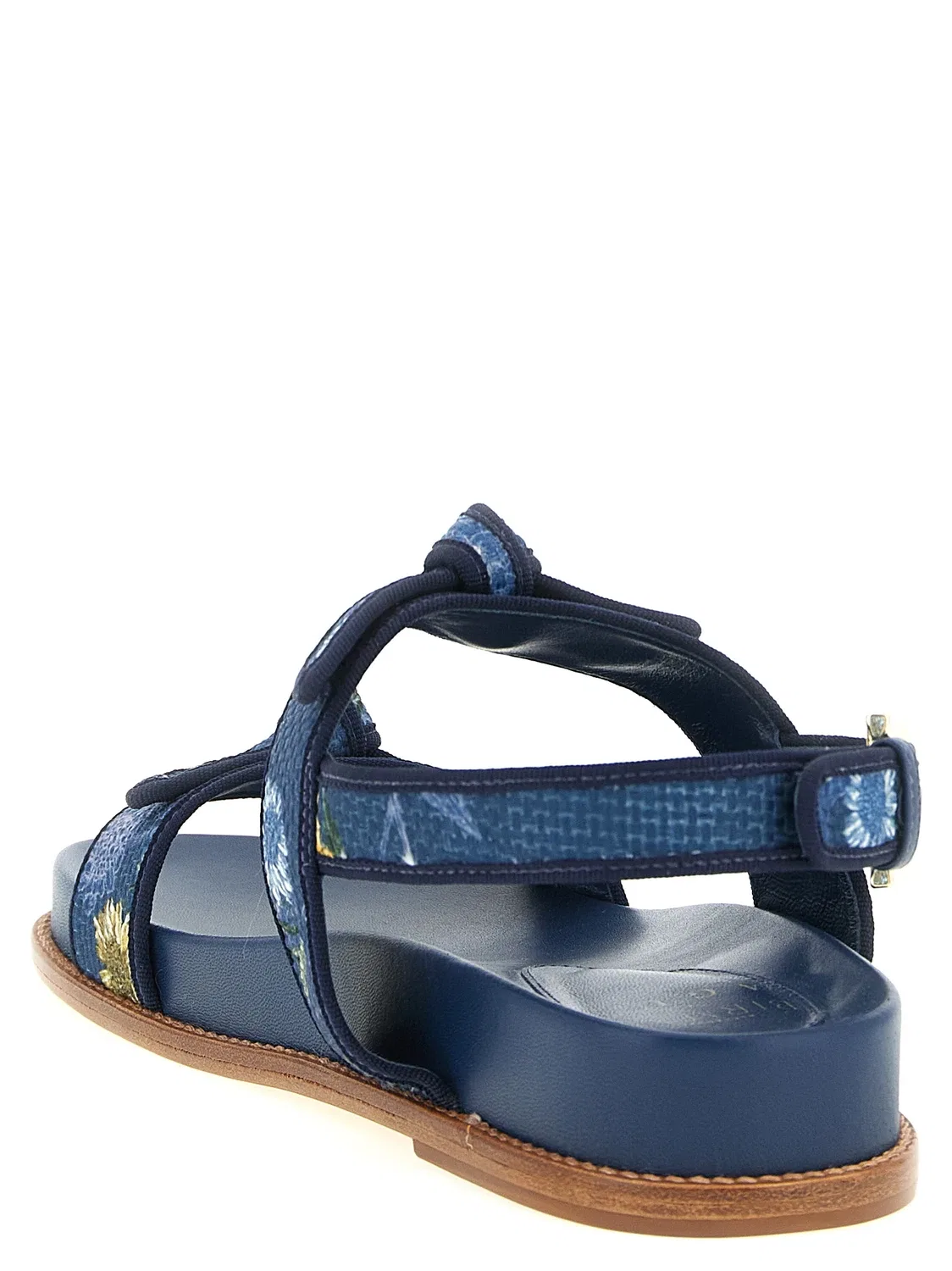 Сандалии A. Birman x AGUA 'Grosgrain Raffia Sport' Alexandre Birman, синий — фото 3