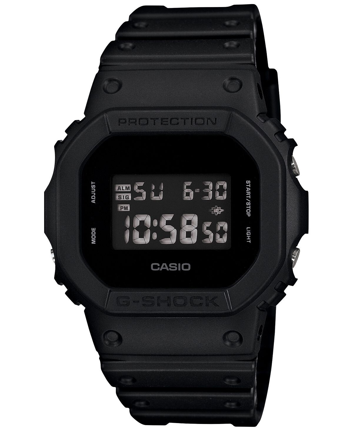 

Мужские цифровые часы с черным полимерным ремешком, 43x43 мм G-Shock