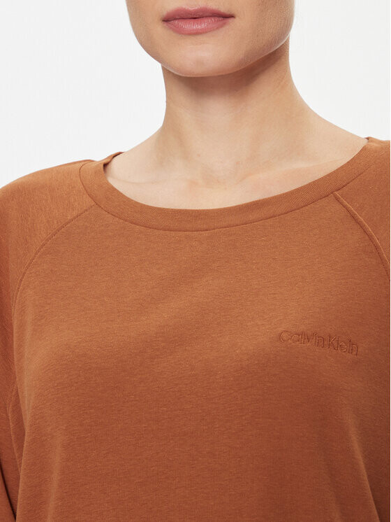 Пижамная футболка стандартного кроя Calvin Klein, коричневый — фото 3