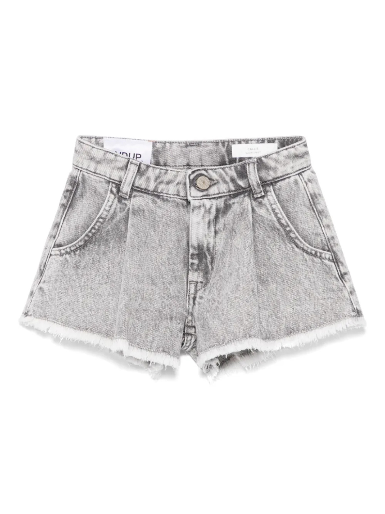 

DONDUP KIDS джинсовые шорты с бахромой, серый