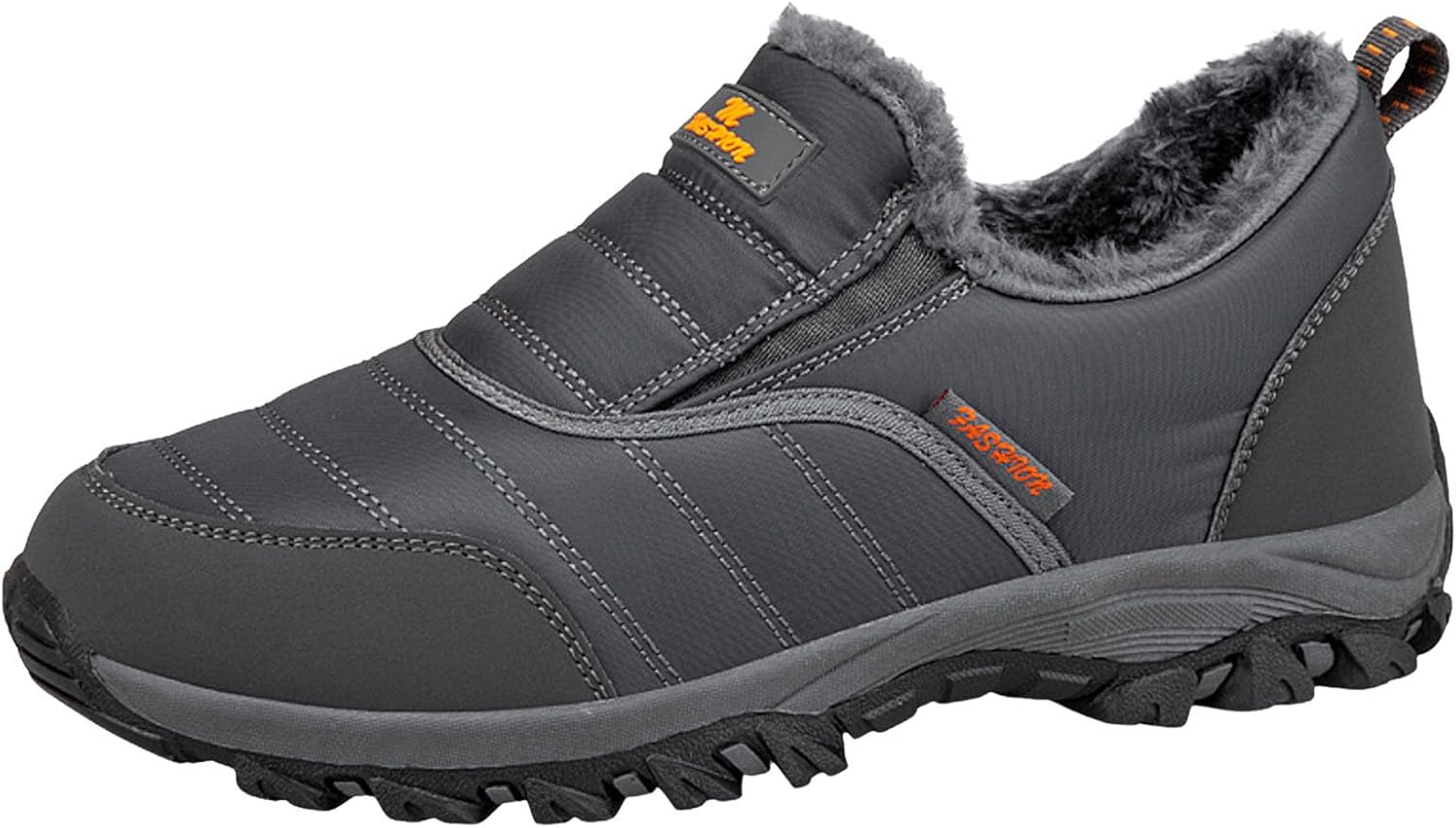 

Мужские и женские зимние ботинки, утепленные флисом, слипоны на щиколотку, легкие ботинки с меховой подкладкой, модные спортивные ходовые туфли Generic, темно-серый