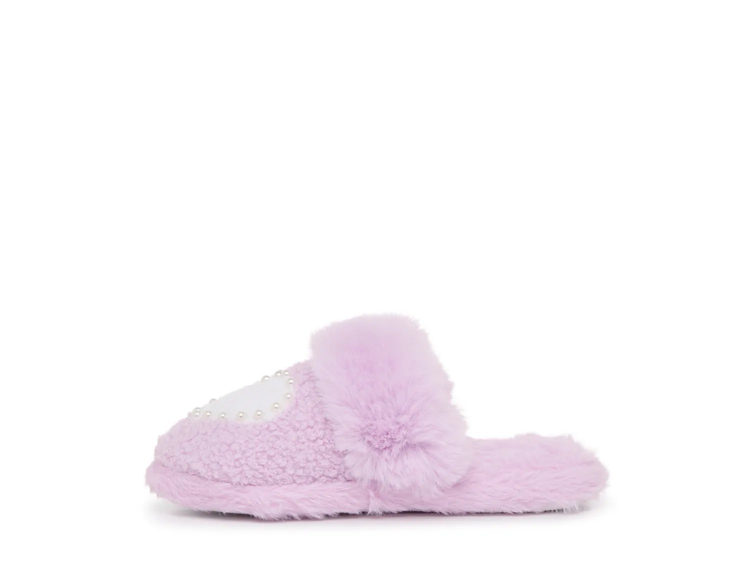 Тапочки OMG Accessories Heart Pearl Plush Slipper - Kids', Orchid Purple — фото 3