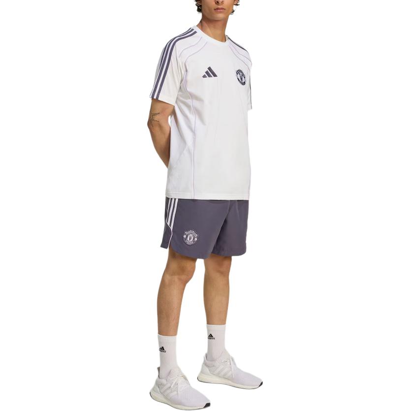 Мужские шорты Manchester United SS25 Adidas, фиолетовый — фото 3