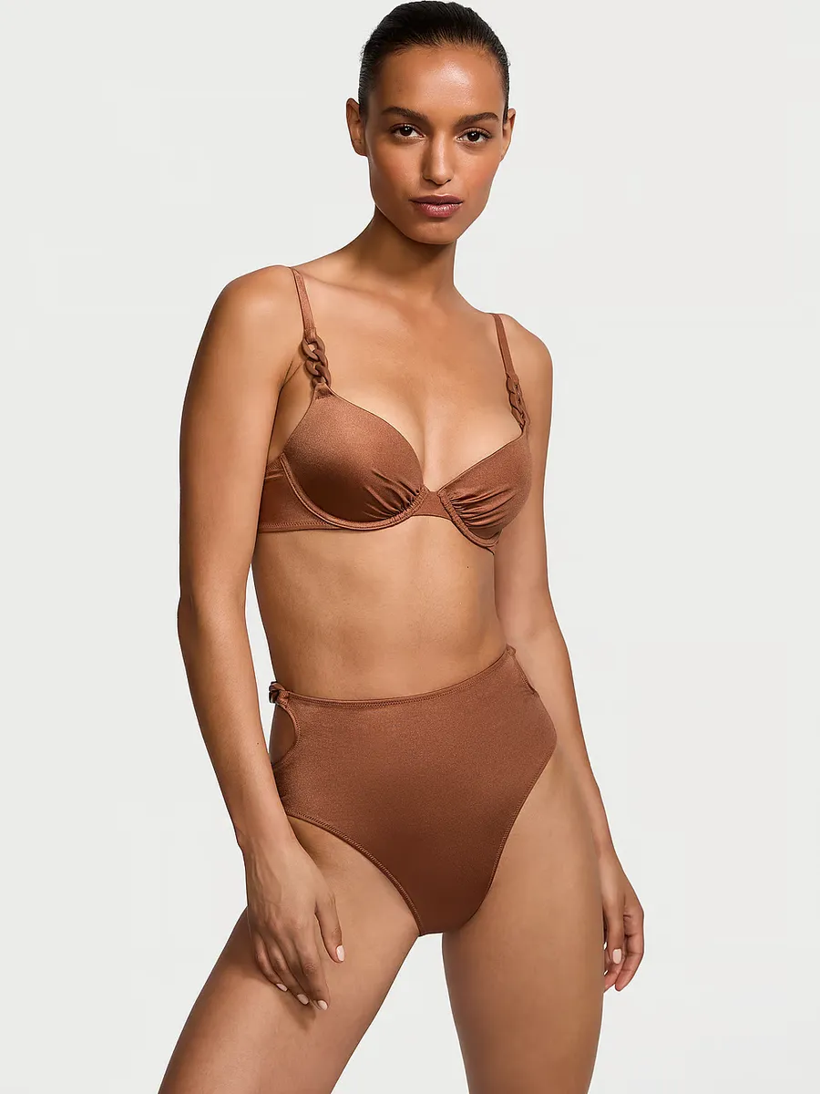 

Бикини-топ с эффектом цепочки Icon Victoria'S Secret Swim, цвет Caramel