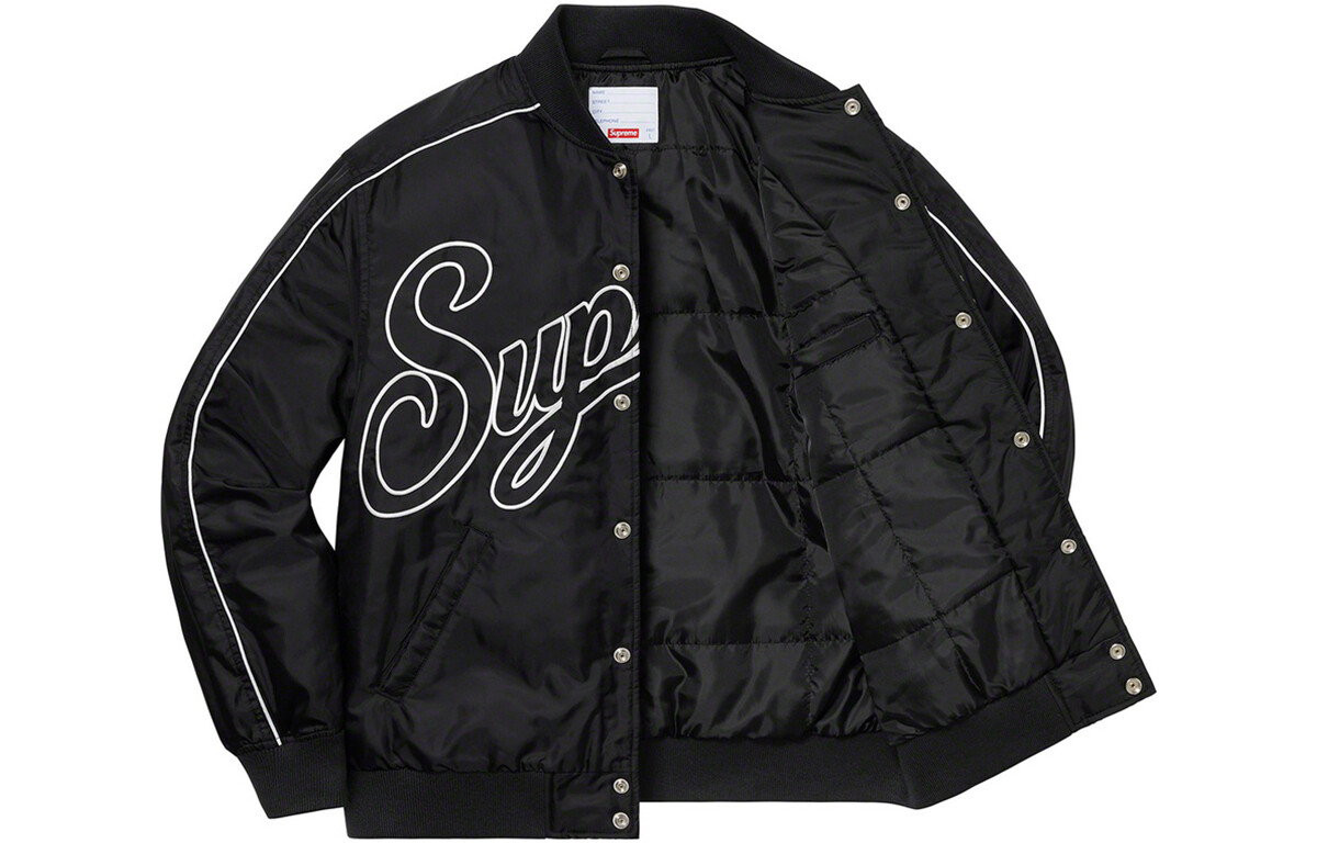 Куртка Supreme Contrast Script, черный — фото 3
