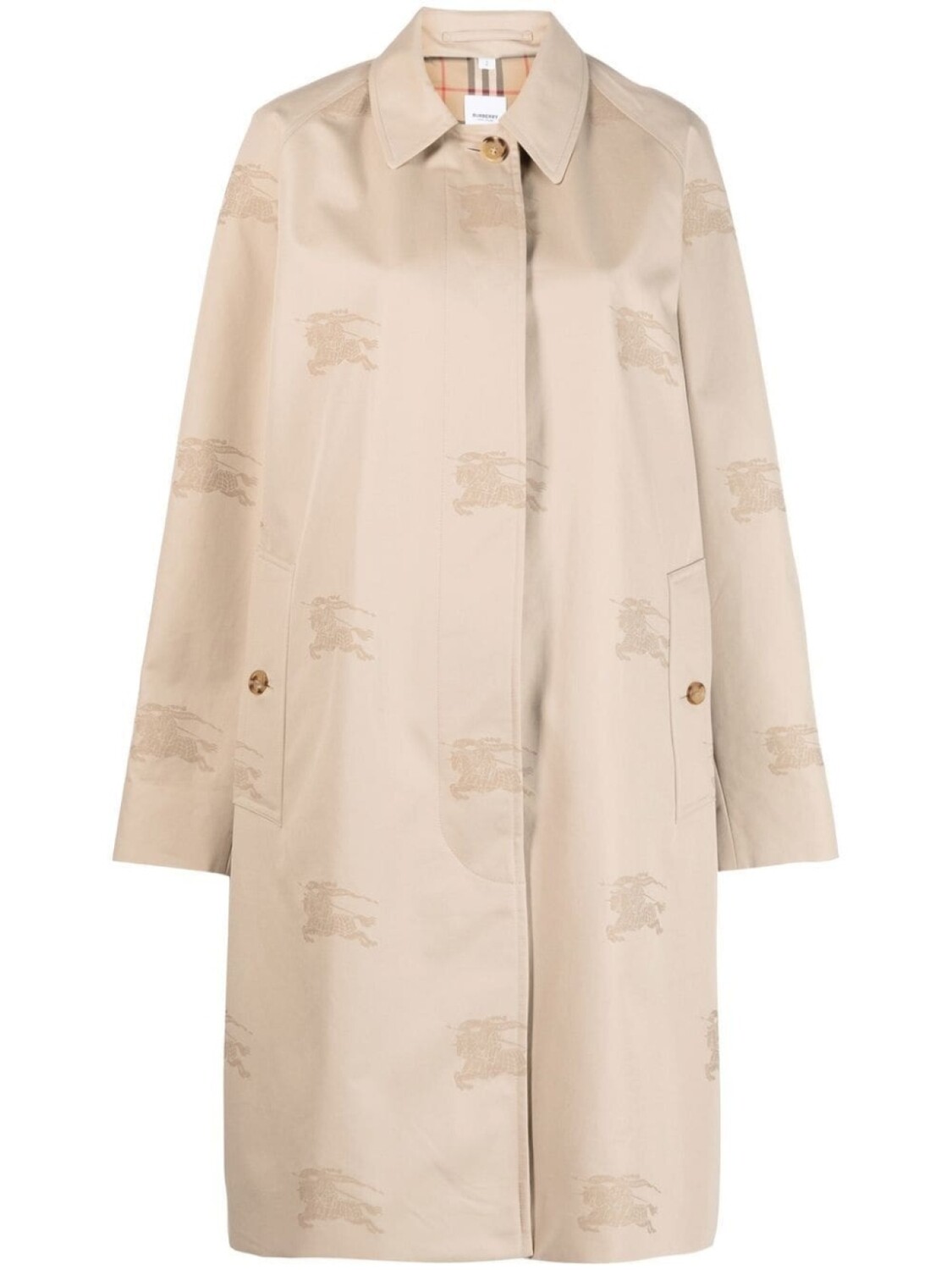 

Burberry пальто с вышивкой, нейтральный цвет