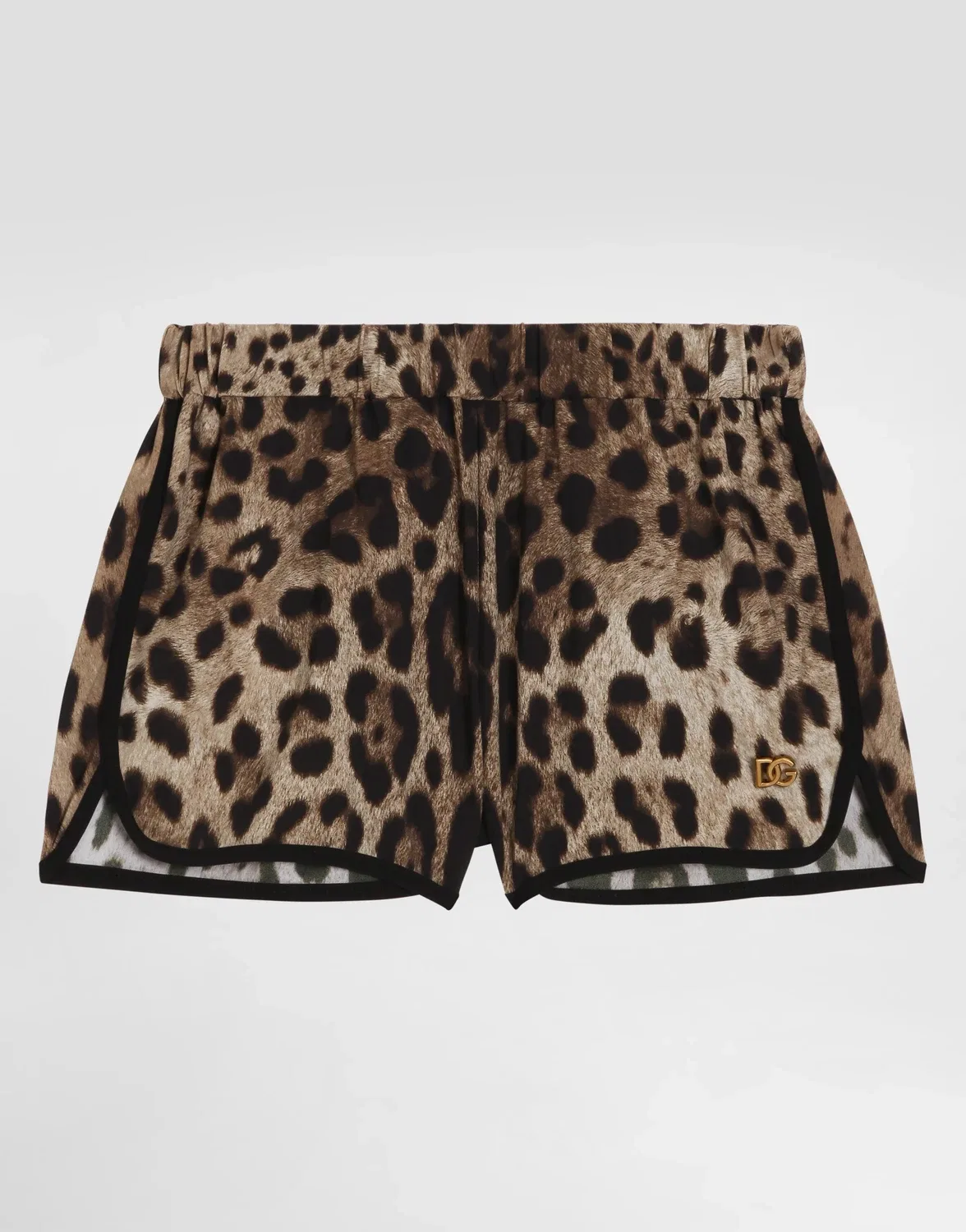 Шорты с леопардовым принтом Dolce & Gabbana, белый