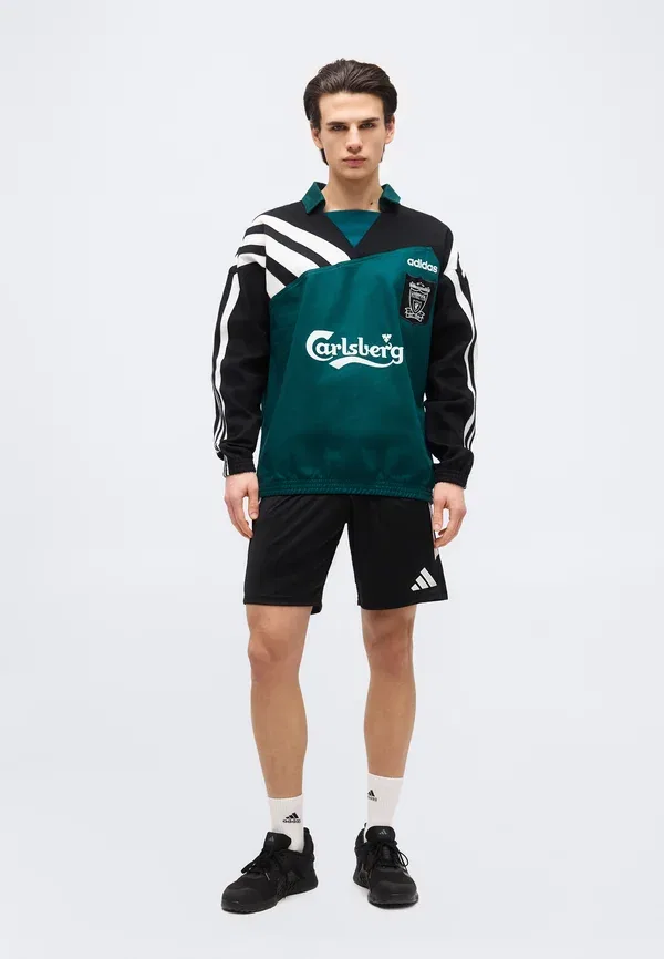 Толстовка Liverpool FC Drill 95 Club Wear Adidas Performance, насыщенный зелёный/чёрный — фото 2