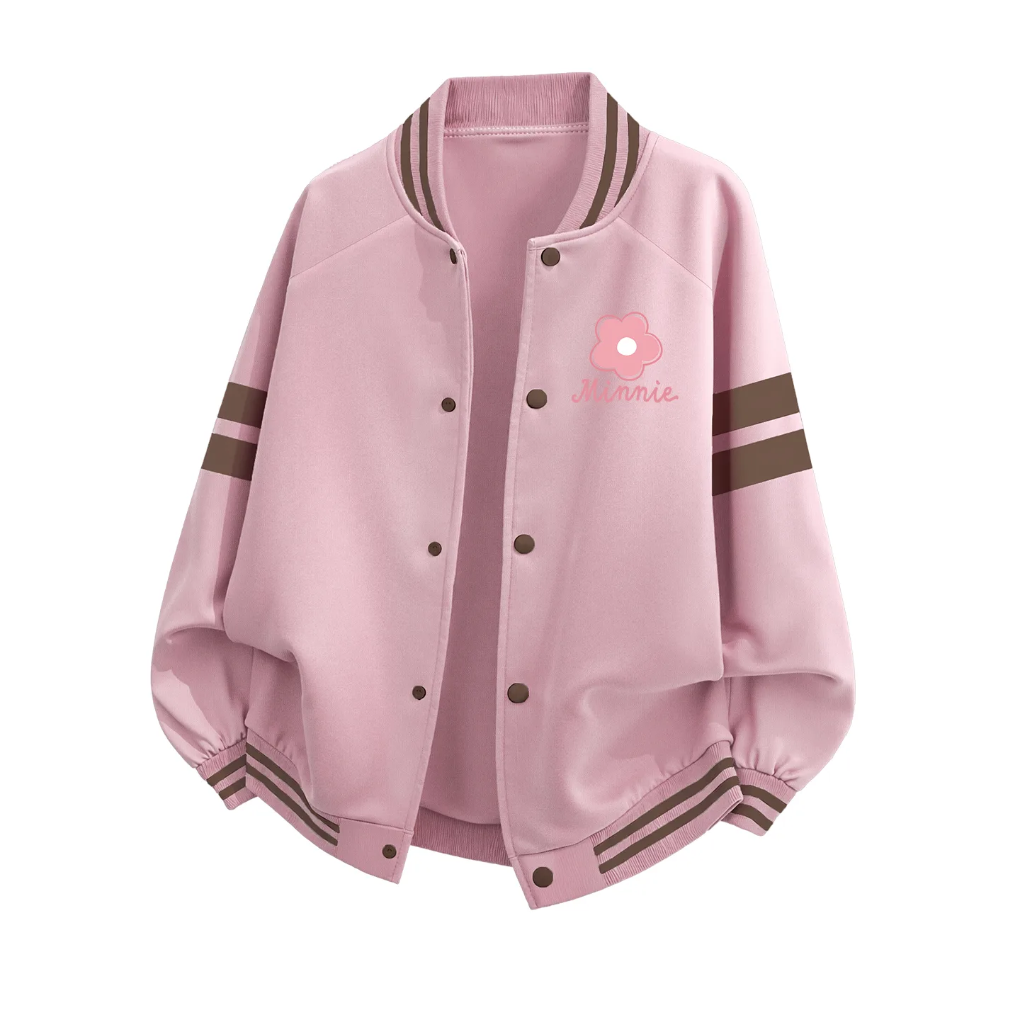 Детская бейсбольная футболка с круглым вырезом Disney, Di F Small Flower K Lotus Pink