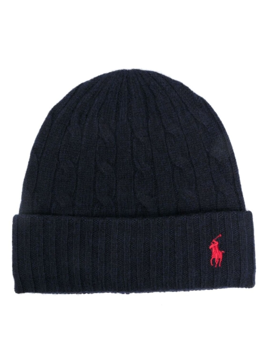 

Polo Ralph Lauren шапка-бини с косой вязкой, синий