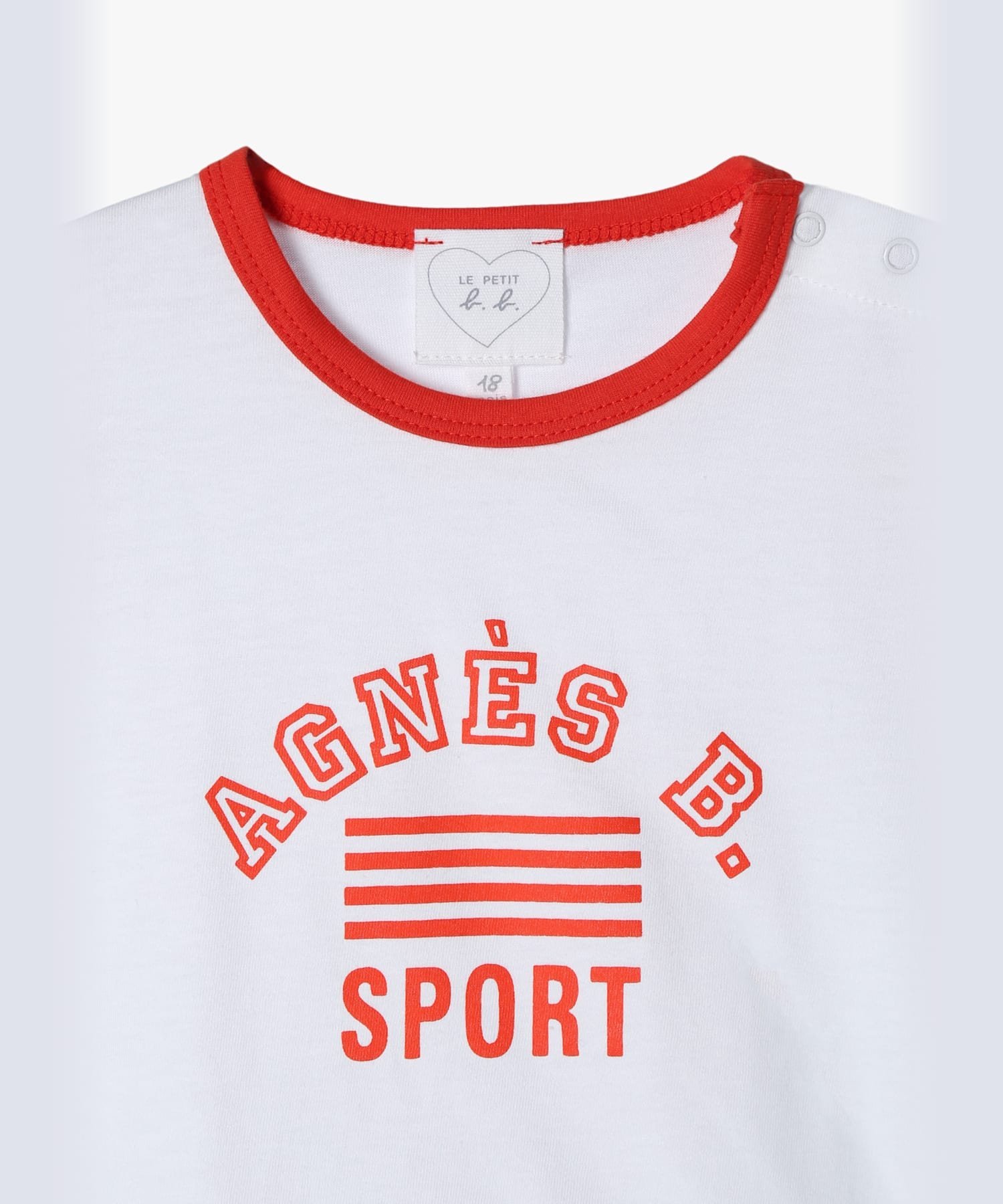 Детская хлопковая футболка с коротким рукавом и логотипом Agnes b. ENFANT, White — фото 3