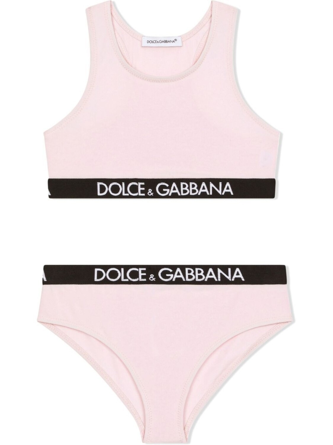 

Dolce & Gabbana Kids комплект нижнего белья с логотипом, розовый