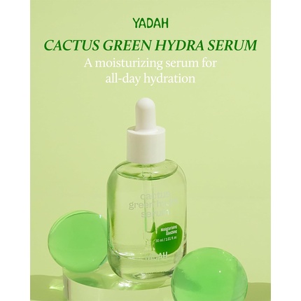 Сыворотка Yadah — Cactus Green Hydra Serum ,01 жидких унций - Увлажнение и баланс жира и влаги — фото 2