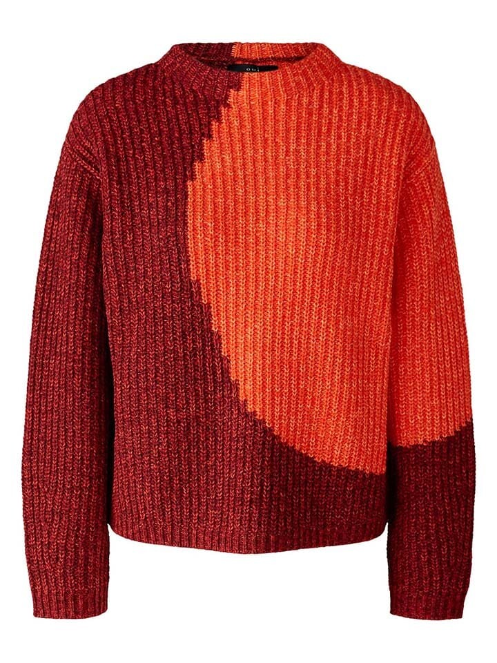 

Пуловер Oui Pullover, цвет Bordeaux/Orange