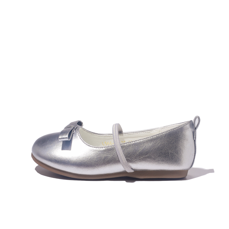 

ABC DOUKIDS Нескользящие, легкие, антиударные, низкие детские кожаные туфли для детей ABCdoukids, серебряный